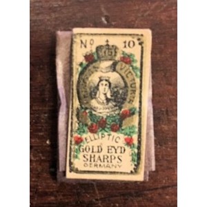 SHARPS - ELLIPTIC GOLD EYD - Princess Victoria - Size 10 Sewing Needles